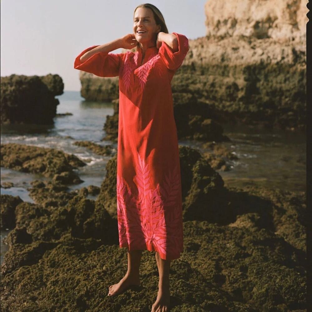 Tuckernuck Embroidered Caftan Dress